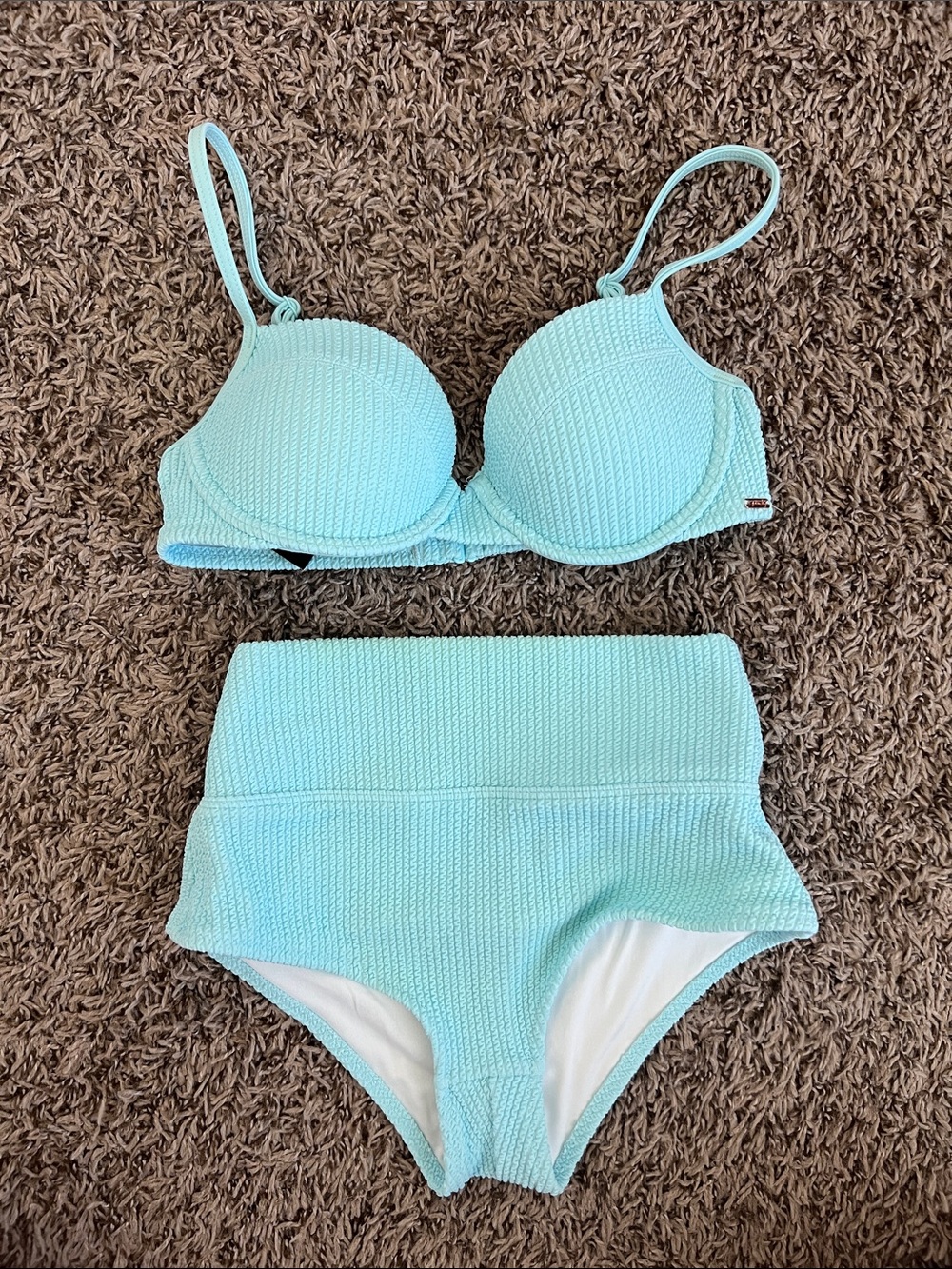 PINK VS Crinkle Bikini, High-waisted, Size XS